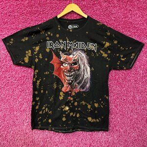 Iron Maiden Purgatory Heavy Metal Band Oversize Bleach Dye M